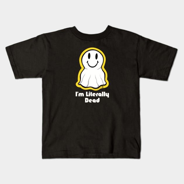 Smiley Boo Kids T-Shirt by Art from the Blue Room